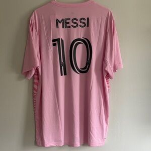 Lionel Messi Pink Striped Inter Miami MLS Dri-fit T-shirt Jersey